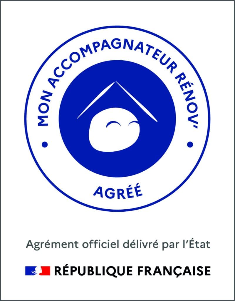Agrément Mon Accompagnateur Rénov' obtenu 2024 par BELLEMAIN bureau d'études thermiques et fluides pour votre audit énergétique et les aides à la rénovation situé à Saint Foy les Lyon - 69110 dans le Rhône sur le secteur d'intervention suivant : départements du Rhône 69, Ain 01, Isère 38, Loire 42.